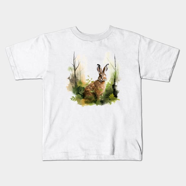 Wild Rabbit Kids T-Shirt by zooleisurelife